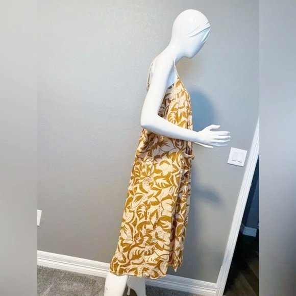 NEW Madewell Linen-Blend Cami Midi Dress in Tropicale Floral NWT M Flowy Pockets - Picture 9 of 13